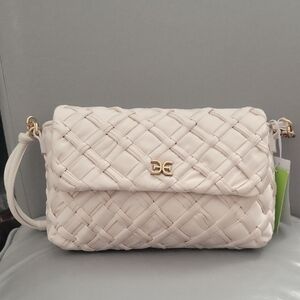 Sam Edelman Ivory Woven Shoulder Bag